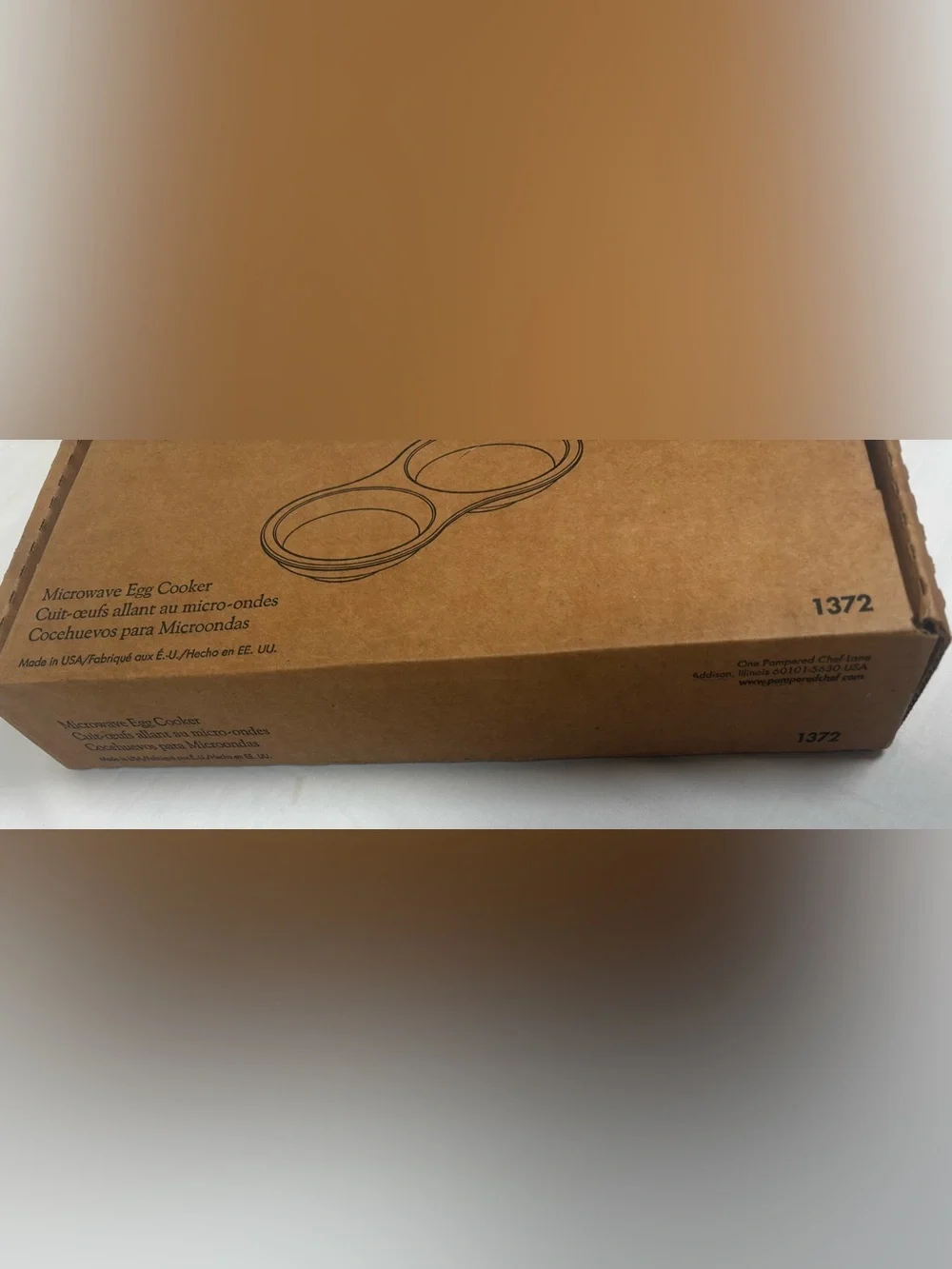 Pampered Chef Stoneware Microwave Egg Cooker DoubleCooker 1372 NEW/NIB w/instxns
